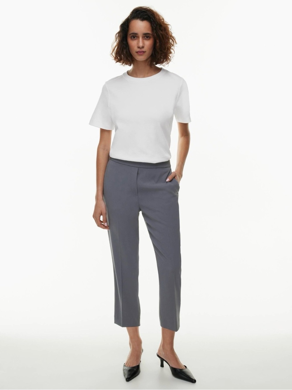 Aritzia Babaton Conan Cropped Pant Cropped crepe trousers size 12 Gray